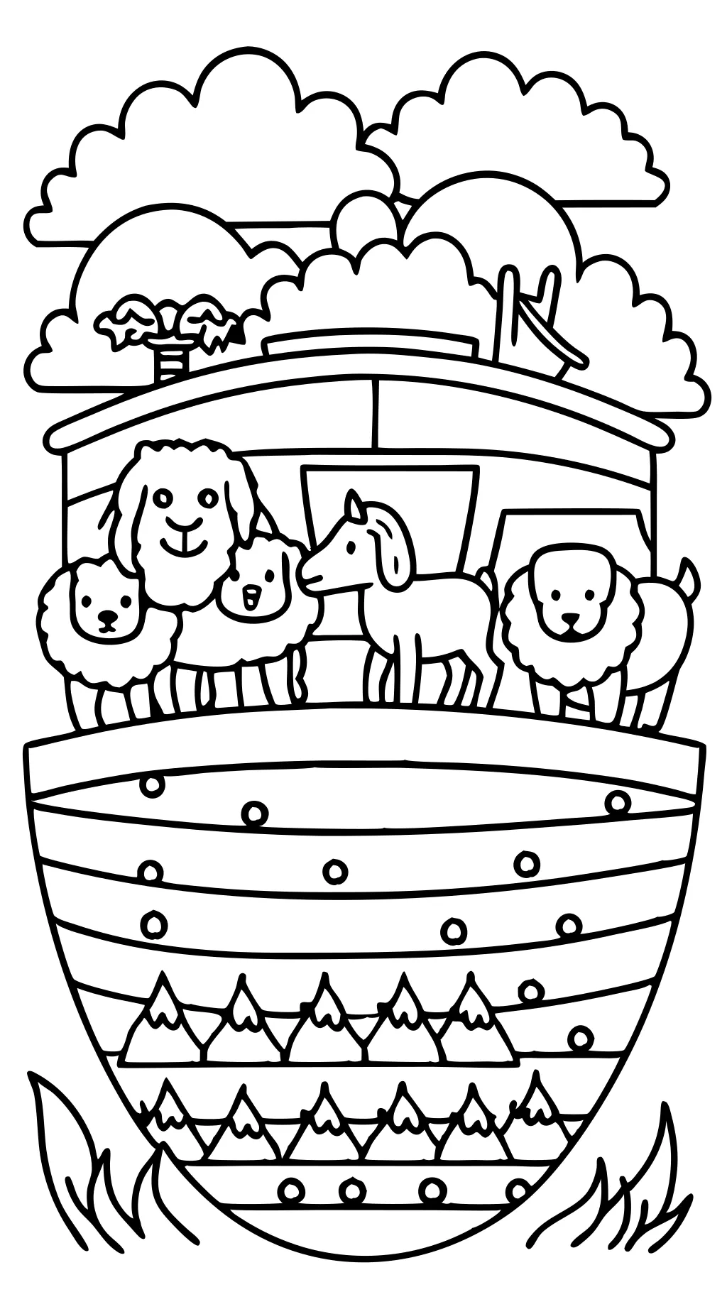 coloring pages of noah’s ark